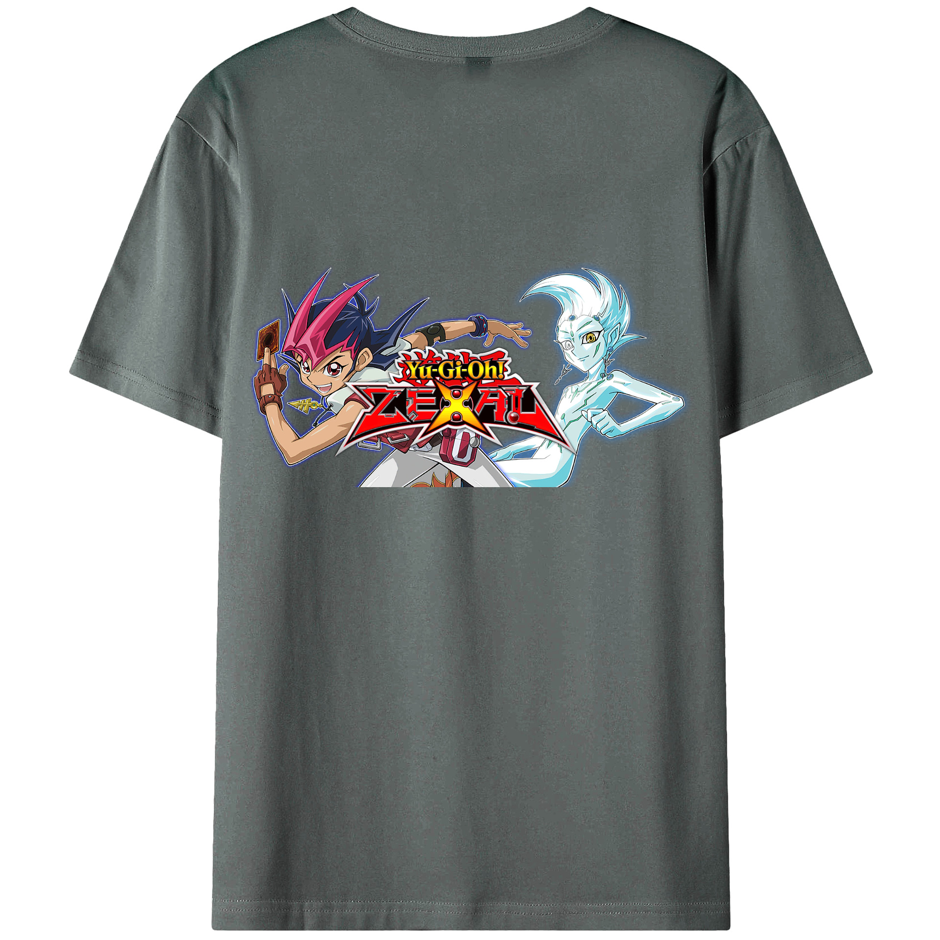 （画像用） 遊☆戯☆王 Yu-Gi-Oh! 綿100％ メンズ半袖Tシャツ（バックプリント） 通気性